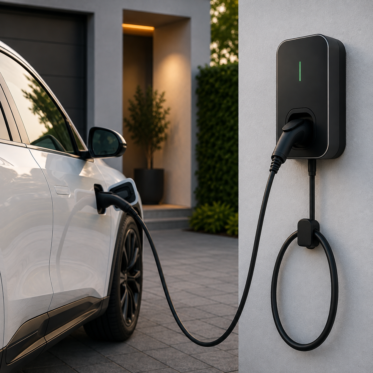 Instalación de cargador de vehículo eléctrico